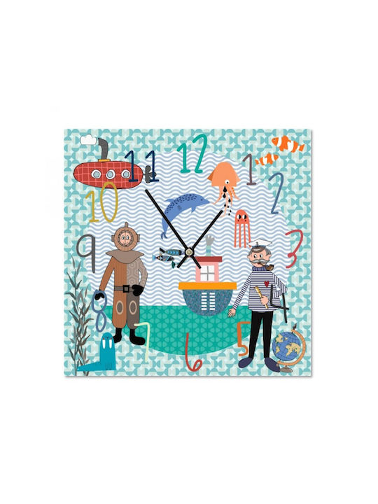 Colourbox Kids Ceas de Perete pentru Copii Lemn 31x31cm