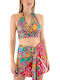 Damen Sommer Crop Top Ärmellos mit V-Ausschnitt Mehrfarbig
