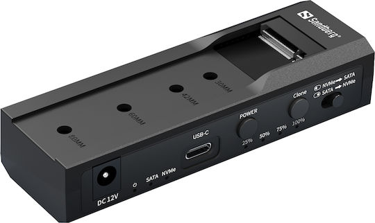 Sandberg Dockingstation für 2 Festplatten SATA 2.5" / 3.5" / M.2 (2230)" / M.2 (2242)" / M.2 (2260)" / M.2 (2280)" mit USB 3.2 Verbindung (136-49)
