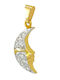 Xryseio Kids Pendant Crescent Moon in 14K Gold & Platinum