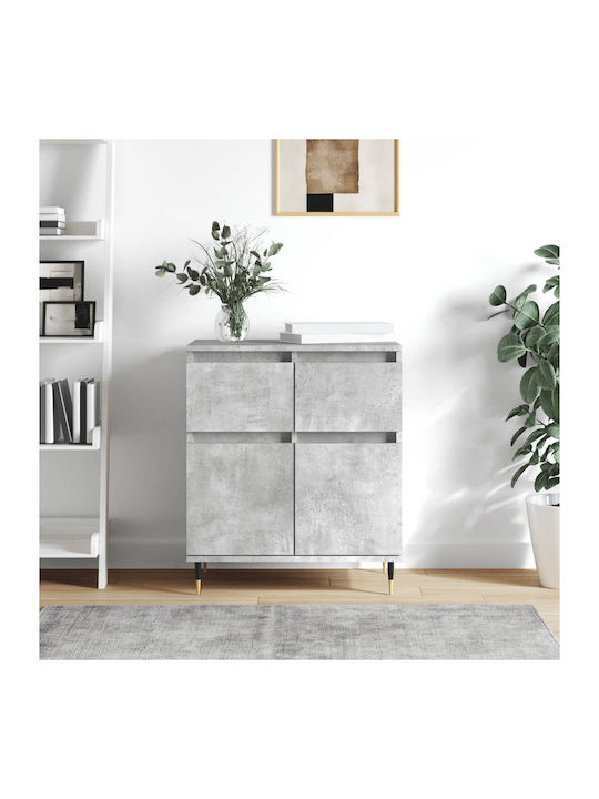 Wooden & Metallic Buffet Gray L60xW35xH70cm