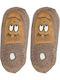 Wollene Winter Damen Hausschuhe Beige