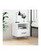 Wooden Bedside Table White 40x35x47.5cm