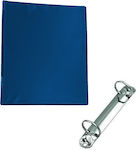 Exas Paper Clipboard with 2 Rings Blue 1pcs