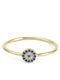 George Art Jewels Γυναικείο Δαχτυλίδι Βεράκι με Ζιργκόν από Ασήμι Επιχρυσωμένο