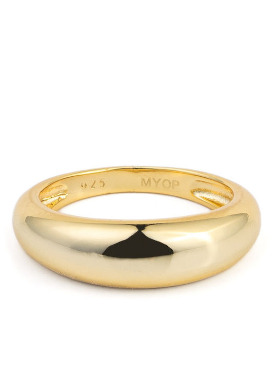 George Art Jewels Γυναικείο Δαχτυλίδι από Ασήμι Επιχρυσωμένο