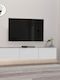TV Stand Damla with LED Lighting White L180xW29.5xH29.5cm