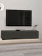 TV Stand Aristo with LED Lighting Anthracite L135xD31.6xH25cm
