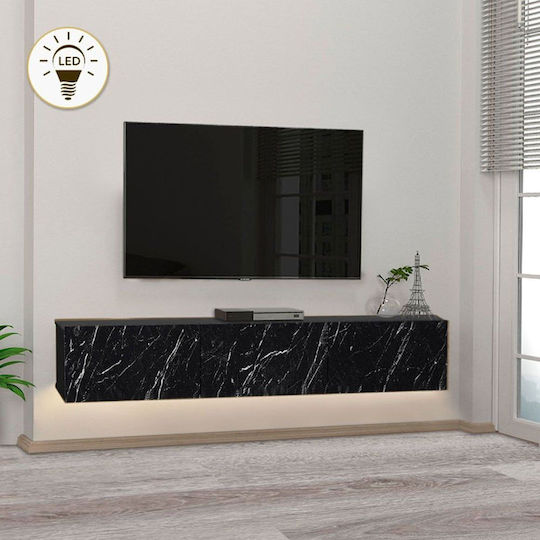Damla Επιτοίχιο με Φωτισμό Led Μαύρο Εφέ Μαρμάρου 180x29.5x29.5εκ. Damla Επιτοίχιο με Φωτισμό Led Μαύρο Εφέ Μαρμάρου 180x29.5x29.5εκ.