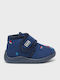 Kinderhausschuhe Stiefel Blau