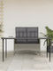 Garden & Outdoor Furniture Set with Pillows Gray 2 Pieces