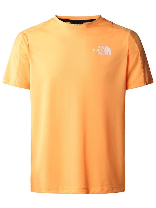 The North Face MOUNTAIN ATHLETICS Men's Athletic T-shirt Short Sleeve Orange