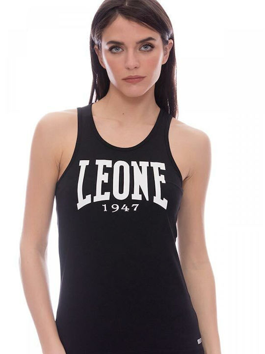 Leone 1947 Damen Sportliches Bluse Ärmellos Schwarz