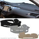 Kokkinoplitis Car Dashboard Cover Alcantara without Emblem for Renault Megane Black Colour