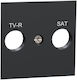 Schneider Electric TV-Antenna Front Plate Switch Gray NU944154