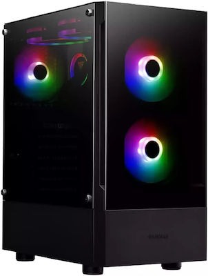 Gamdias Talos E3 Gaming Midi Tower Κουτί Υπολογιστή με Πλαϊνό Παράθυρο και RGB Φωτισμό Μαύρο