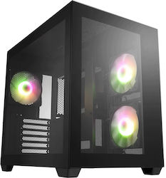 FSP/Fortron CMT380 Gaming Midi Tower Κουτί Υπολογιστή με Πλαϊνό Παράθυρο και RGB Φωτισμό Μαύρο
