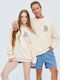 Sweatshirt with Hood Beige