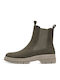 Leather Women's Chelsea Boots Khaki