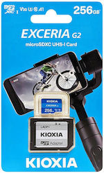 Kioxia Exceria G2 microSDXC 256GB Clasa 10 U3 V30 UHS-I cu adaptor