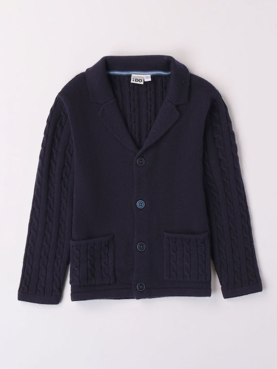 iDO Boys Cardigan with Buttons Navy Blue