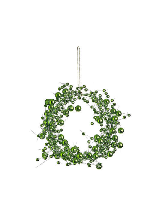 JK Home Decoration Χριστουγεννιάτικο Διακοσμητικό Στεφάνι Πράσινο