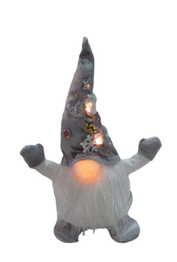 Dekorativer Weihnachtsmann Silber aus Stoff