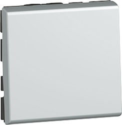 Legrand Mosaic Μπουτόν Κλιμακοστασίου χωρίς Πλαίσιο 2 Στοιχείων 6Α σε Ασημί Χρώμα 079240L