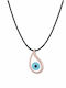 Very Gavello Very Gavello Halskette Mit Auge Aus Roségold 9K Hellblau