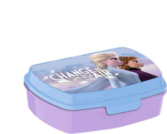 Kids Licensing Frozen Change is in the Air Πλαστικό Παιδικό Δοχείο Φαγητού Frozen Λιλά 17 x 11 x 5.6εκ.