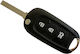 Foldable Car Key Shell with Blade with 3 Buttons for Opel