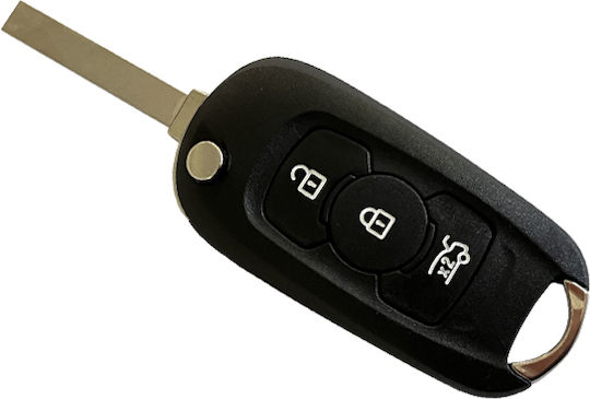 Foldable Car Key Shell with Blade with 3 Buttons for Opel