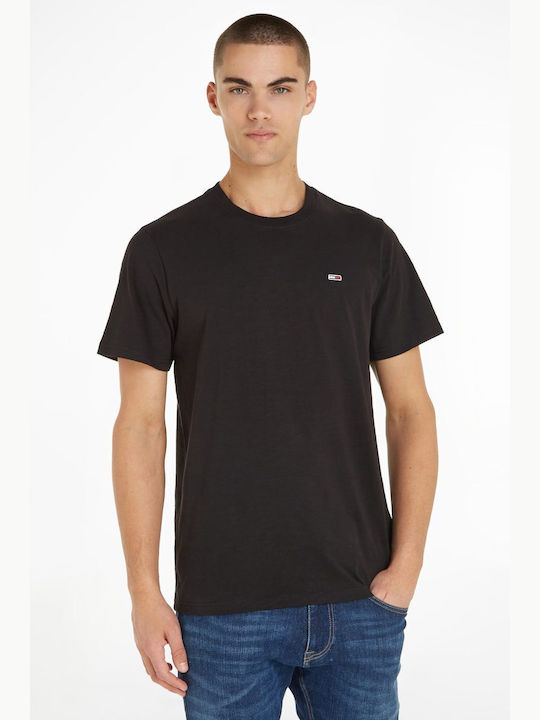 Tommy Hilfiger Herren T-Shirt Kurzarm Schwarz