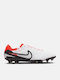 Nike Tiempo Legend 10 Pro Football Shoes with Cleats White / Bright Crimson / Black