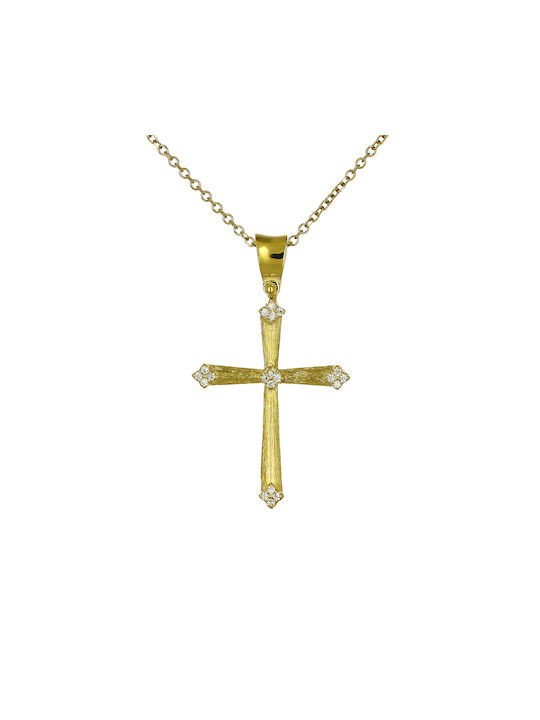 Damen Gold Kreuz 14K