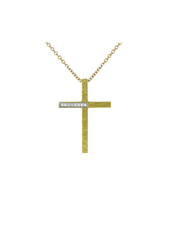 Damen Gold Kreuz 14K