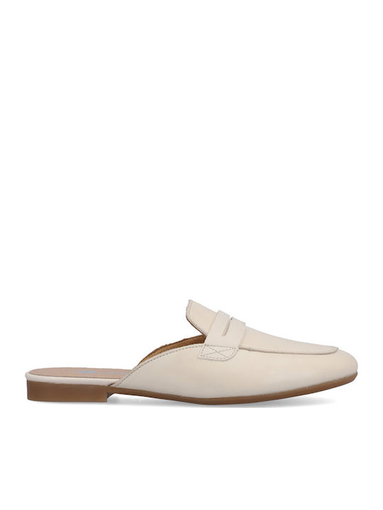 Remonte Δερμάτινα Mules Μπεζ