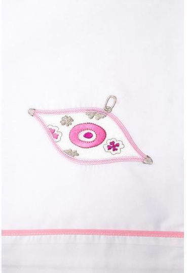 La Christine Set Christening Oilcloths Evil Eye White 3 Pieces K1010