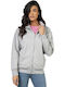 Damen Sweatshirtjacke Gray