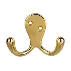 Import Hellas Metallic Hanger Kitchen Hook with Screw Gold 9811