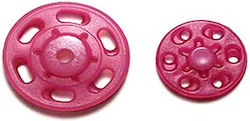 Clasp Plastic Sustache 15mm Fuchsia