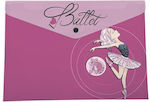 Graffiti Folder with Button for Paper A4 Fuchsia