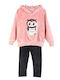 Nek Kids Wear Set pentru copii cu Colanți Magazin online de iarnă 2buc Roz