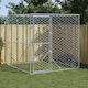 vidaXL Metallisches Hundetorg 200x200x200cm Silber
