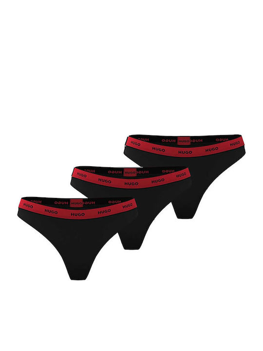 Βαμβακερά Γυναικεία Slip 3Pack Μαύρα