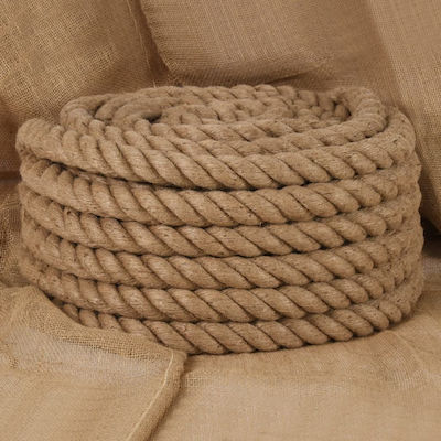 vidaXL Twisted 50mm Jute Rope 10m 1.3kg