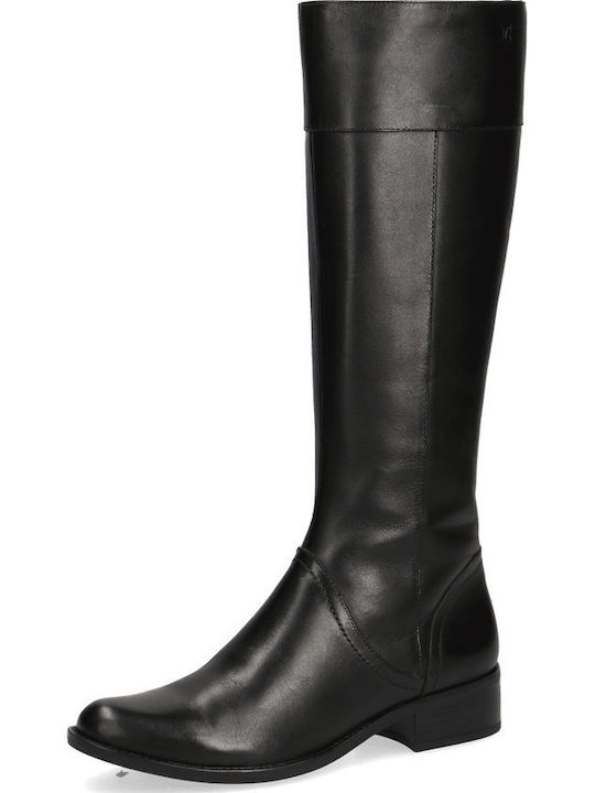 Leder Damenstiefel Schwarz
