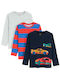 Kids Long-sleeved Winter Top Set Multicolour