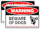 Sign Caution Dog 18x25cm.