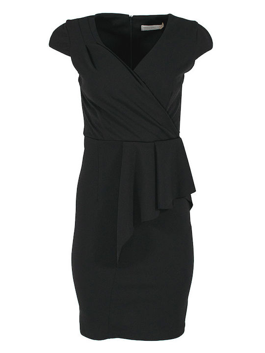 Rinascimento Mini Φόρεμα Αμάνικο Κρουαζέ Μαύρο